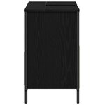 vidaXL Meuble de salle de bain lavabo tiroirs chêne noir 60x34 5x60 cm