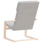 vidaXL Chaise de relaxation Gris clair Tissu