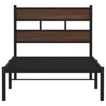 vidaXL Cadre de lit sans matelas avec tête de lit 100x190 cm