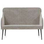 vidaXL Banc Gris clair 110x76x80 cm Velours