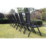 Ravenne 8. Salon de jardin en aluminium 8 places gris