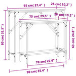 vidaXL Tables console 2 Pièces chêne sonoma bois d'ingénierie