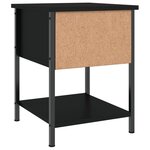 vidaXL Table de chevet noir 34x35 5x45 cm bois d’ingénierie