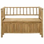 vidaXL Banc de Rangement de Jardin 110 x 47 x 80 cm Bambou Naturel