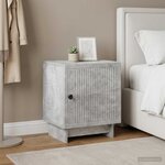 vidaXL Cabinet de chevet 2 Pièces Gris béton 43 x 34 5 x 50 cm