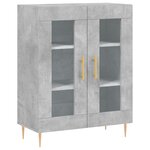 vidaXL Buffet haut Gris béton 69 5x34x180 cm Bois d'ingénierie