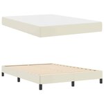 vidaXL Lit avec matelas Crème 140 x 190 cm Faux cuir