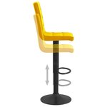 vidaXL Tabourets de bar lot de 2 jaune moutarde velours