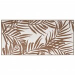 vidaXL Tapis d'extérieur marron et blanc 100x200 cm design réversible