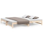 vidaXL Lit coulissant sans matelas 2x(100x200) cm bois de pin massif