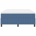 vidaXL Lit à ressorts Bleu et Blanc 203 x 140 x 60 cm