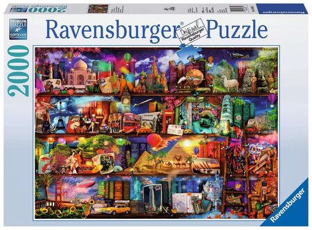 Ravensburger puzzle 2000 pièces - le monde des livres