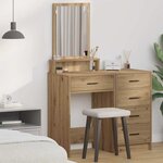 vidaXL Coiffeuse Chêne artisanal 50 x 41 x 140 cm Bois d'ingénierie