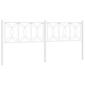 vidaXL Tête de lit de remplacement métal blanc 200 cm