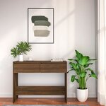vidaXL Table console chêne marron 100x35x76 5 cm bois d'ingénierie
