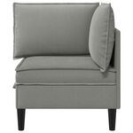 vidaXL Canapé d'angle avec rangement Gris foncé Velours