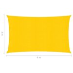 vidaXL Voile d'ombrage 160 g/m² Jaune 3x6 m PEHD