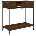 vidaXL Table console chêne marron 75x34 5x75 cm bois d'ingénierie