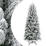 vidaXL Sapin de Noël artificiel avec neige floquée 150 cm PVC et PE