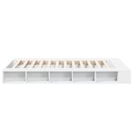vidaXL Cadre de lit sans matelas blanc 135x190 cm