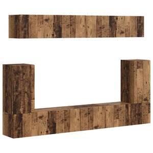 vidaXL Ensemble meuble TV 5 Pièces Bois ancien Bois d'ingénierie