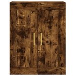 vidaXL Buffet haut Chêne fumé 69 5x34x180 cm Bois d'ingénierie