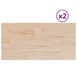 vidaXL Dessus de table 2 Pièces 70x35x1 7cm rectangulaire bois pin massif