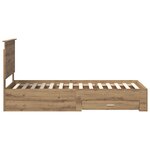 vidaXL Cadre de lit Chêne artisanal 90 x 200 cm Bois d'ingénierie