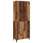 vidaXL Haut Armoire 2 Pièces Bois ancien Bois d'ingénierie