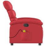 vidaXL Fauteuil de massage inclinable rouge similicuir