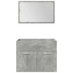 vidaXL Ensemble de meubles de salle de bain 5 Pièces gris béton