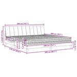 vidaXL Lit avec matelas taupe 200x200 cm tissu