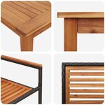 vidaXL Ensemble de salle à manger pour jardin 7 Pièces Noir