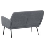 vidaXL Banc Gris foncé 108x79x79 cm Velours