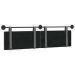 vidaXL Tête de lit suspendue Gris foncé tissu