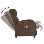 vidaXL Fauteuil électrique de massage Marron Tissu