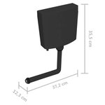 vidaXL Réservoir de toilette avec entrée d'eau inférieure 3/6 L Noir