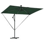 vidaXL Parasol banane à mât déporté Vert 294 x 200 x 254 cm