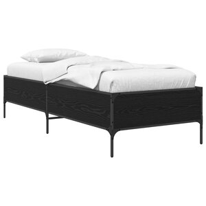 vidaXL Cadre de lit Chêne noir 80 x 200 cm Bois d'ingénierie