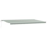 vidaXL Auvent rétractable électrique Vert et blanc 600 × 300 cm
