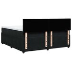 vidaXL Sommier à lattes de lit et matelas Noir 200x200 cm Velours