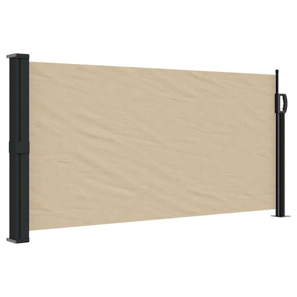 vidaXL Auvent latéral rétractable beige 100x300 cm