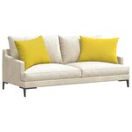 vidaXL Coussins de canapé 2 Pièces Jaune clair 70 x 50 cm tissu