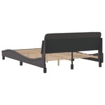 vidaXL Cadre de lit Dover gris 140x190 cm similicuir