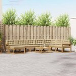 vidaXL Ensemble de canapés d'extérieur 9 Pièces Blanc et Beige