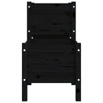Vidaxl jardinière noir 178 5x44x75 cm bois massif de pin