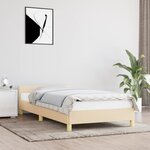 vidaXL Cadre de lit avec tête de lit Crème 80x200 cm Tissu