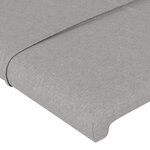 vidaXL Tête de lit à LED Gris clair 83x16x118/128 cm Tissu