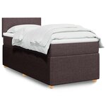 vidaXL Sommier à lattes de lit avec matelas Marron foncé 80x200 cm