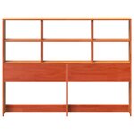 vidaXL Tête de lit avec rangement cire marron 120cm bois massif de pin